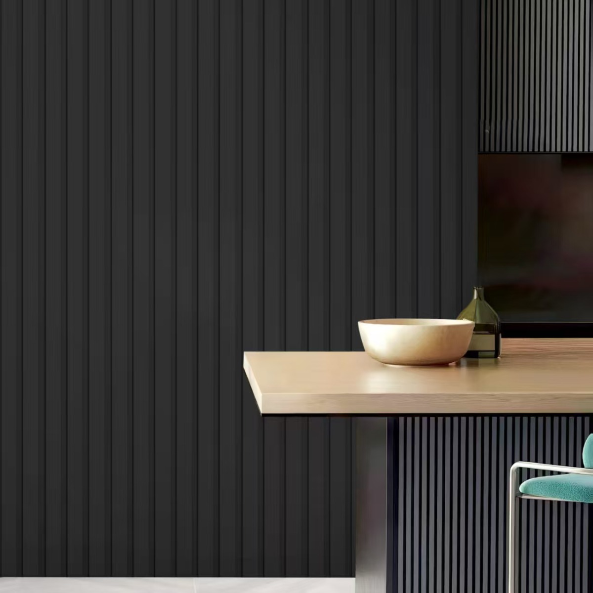 elite_pannel_skin-negro_mate_ambiente.jpg Revestimiento Pared Interior #1 Negro Mate - Image 1