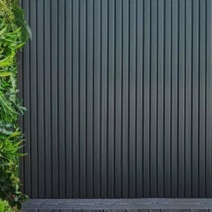 Revestimiento Pared Exterior Negro KC13D Acanalado Vertical -