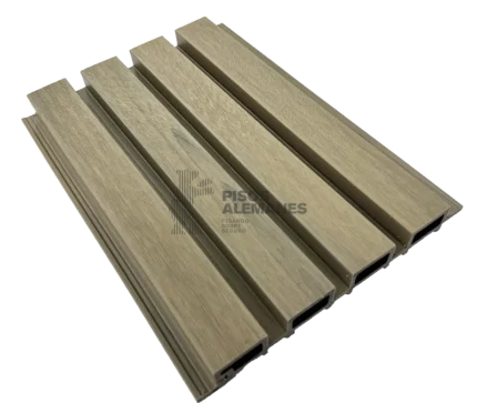 Revestimiento Pared Exterior Cream Mixed Acanalado Vertical