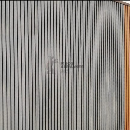 Revestimiento Pared Exterior Color T602 Roble Gris Acanalado Vertical
