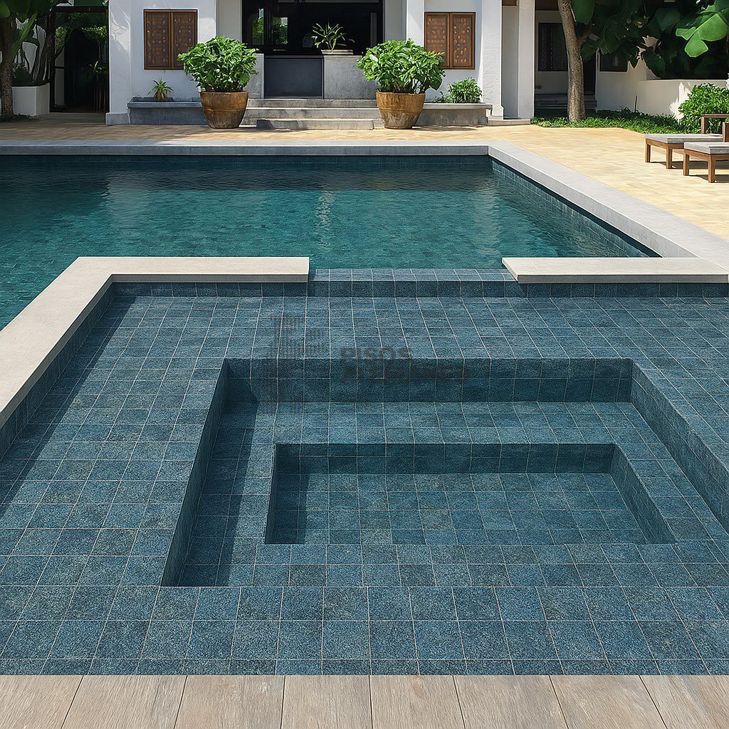 Wave Blue Indigo 15 x 15 cm