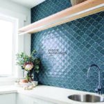 Mosaico Fish Scale Ocean Blue 259 x 273 mm