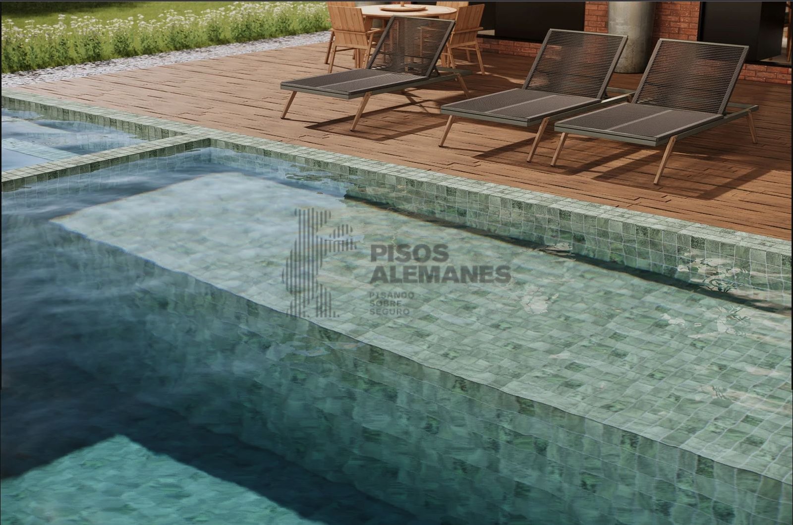 Revestimiento de pileta enmallado PALAU 10 x 10 cm