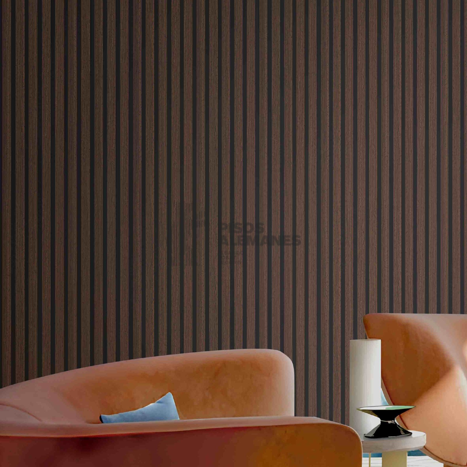 Revestimiento Pared Acustico Black Walnut Marca Silenza