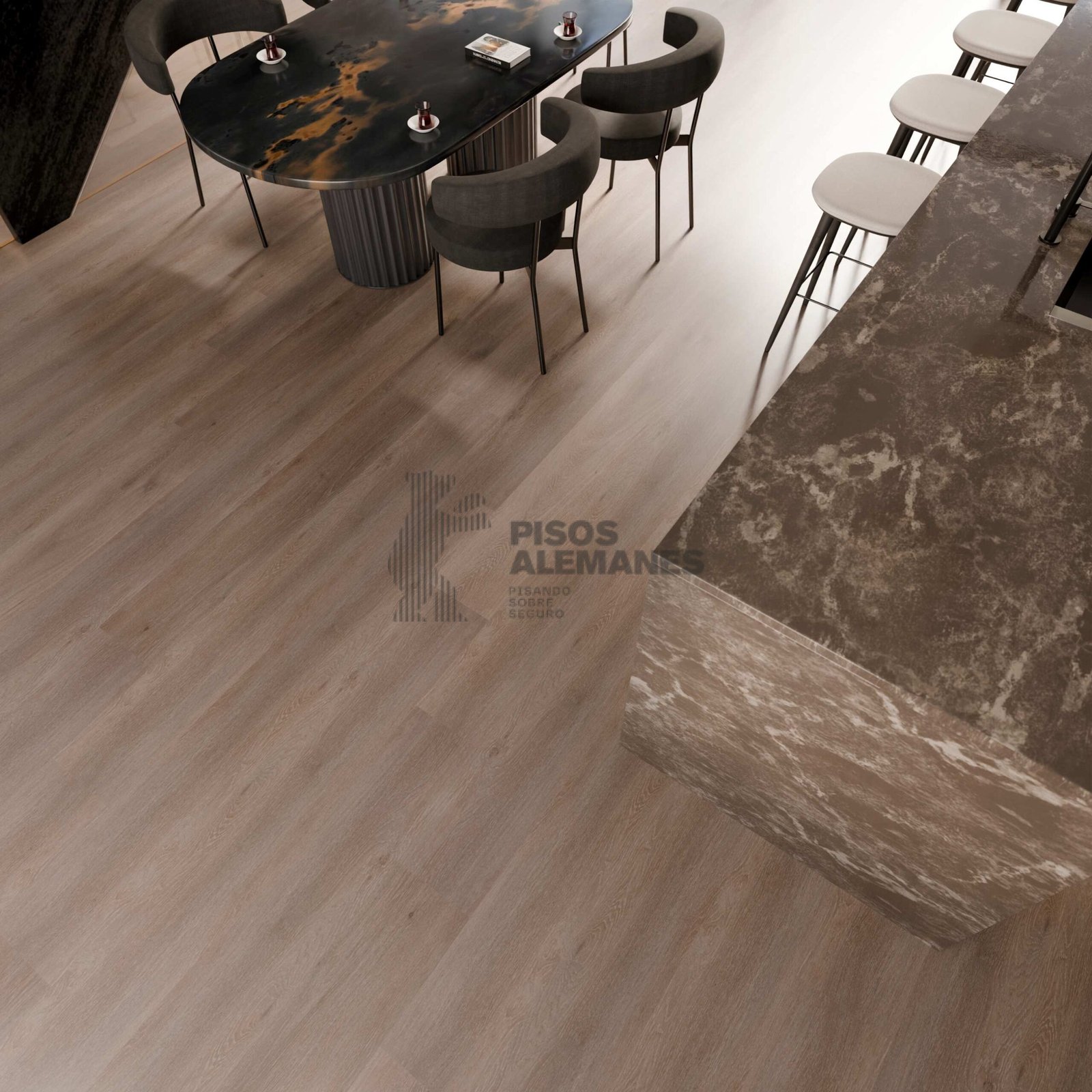 Cream Oak Piso Vinilico SPC 6,5 mm Manto Incluido
